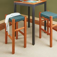 Woodsmith Woven-Seat Tall Stool Plan  