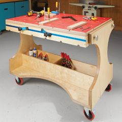 Woodsmith Mobile Clamping Station Standard Plan & Premium Shop Drawings 