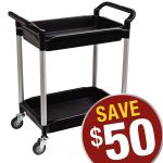 This handy Tub Cart is the perfect companion to any shop. Quickly and smoothly transport material or tools in your workspace while keeping them easily organized. 