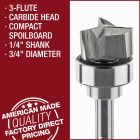 3 flute carbide head compact spoilboard bit category