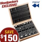 Fisch Black Shark Forstner Bits, 16-Piece Set with Wood Case