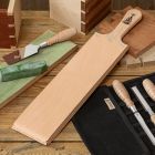 The Blue Spruce Double-Sided Leather Paddle Strop.