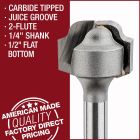 carbide tipped juice groove router bits