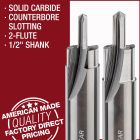 counterbore slotting 2 flute router bits