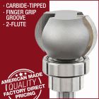 carbide tipped finger groove 2 flute router bits