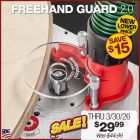 Elliptical pattern project resting against starting fulcrum point of Freehand Guard.