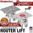 QuickLift HDS in router table with table insert wrench securing insert.
