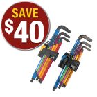 Wera 950/9 Hex-Plus MultiColor L-Key Imperial & Metric Combo Pack
