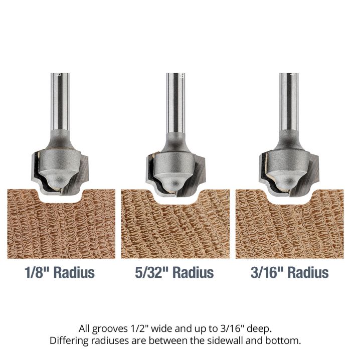 チョッパーⅡ Juice Groove Router Bits | Carbide Tip | 1/4 SH | USA Made