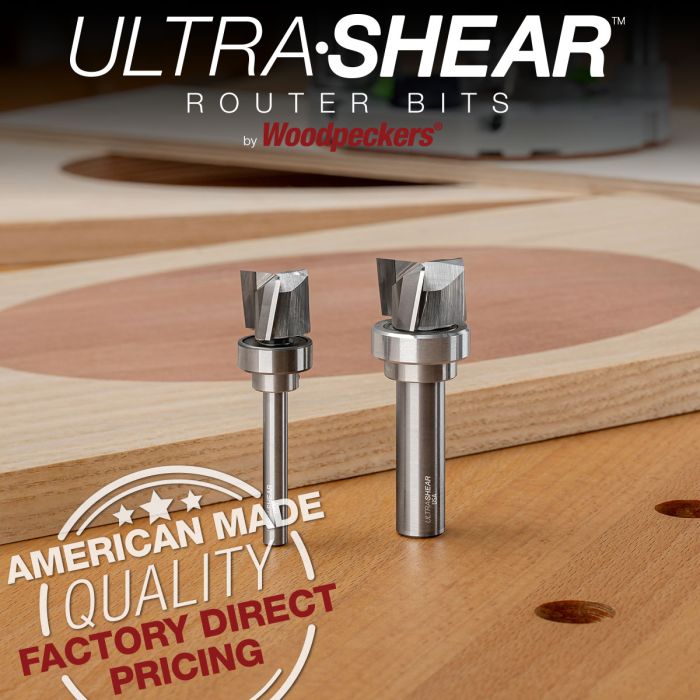 Whiteside Router Bits 3022 Template Bit With Ball Bearing - Premium Carbide Router Bit Made In USA