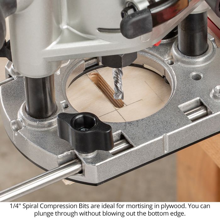 thumbnail image 2 of Solid Carbide Spiral Bit Bosch 1/4 X 1 Inch Solid Carbide Downcut Spiral Bit - 2-Flute Router Bit For CNC & Woodworking 1/4 Inch Shank Bit 2 of 14