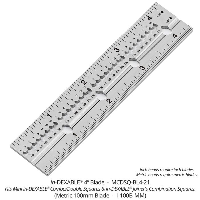 S*S様 OVY Deci Compact Square Practical W MINI in-DEXABLE Combination Squares - Woodpeckers