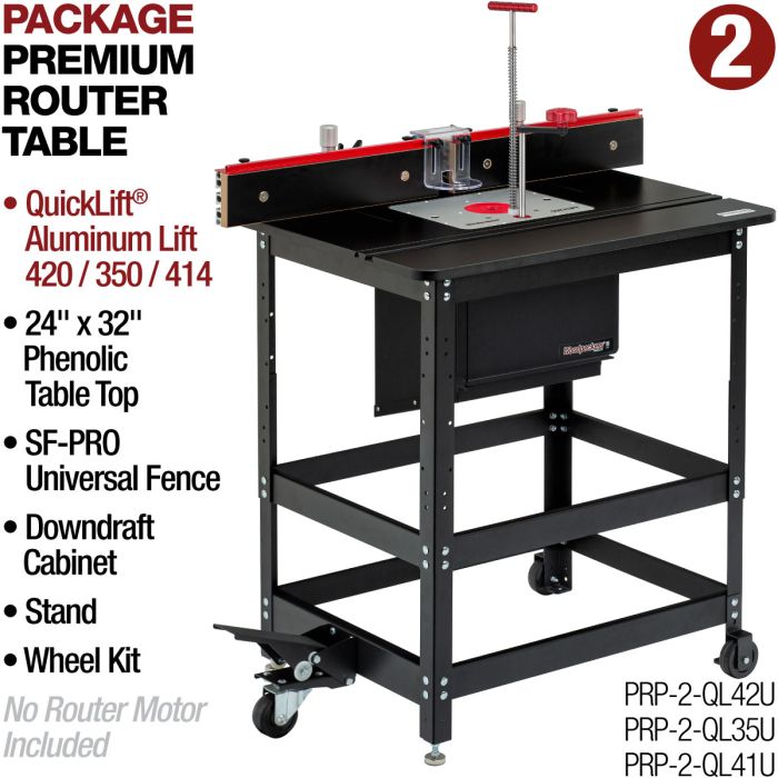 Woodpeckers Premium Router Table Package 2 with QuickLift