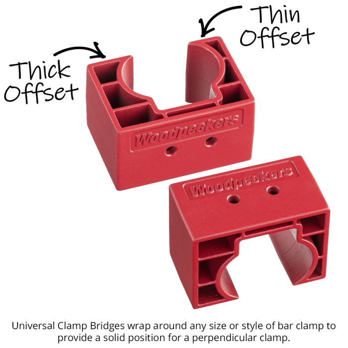 Woodpeckers Universal Clamp Bridges Aid Tricky Assemblies