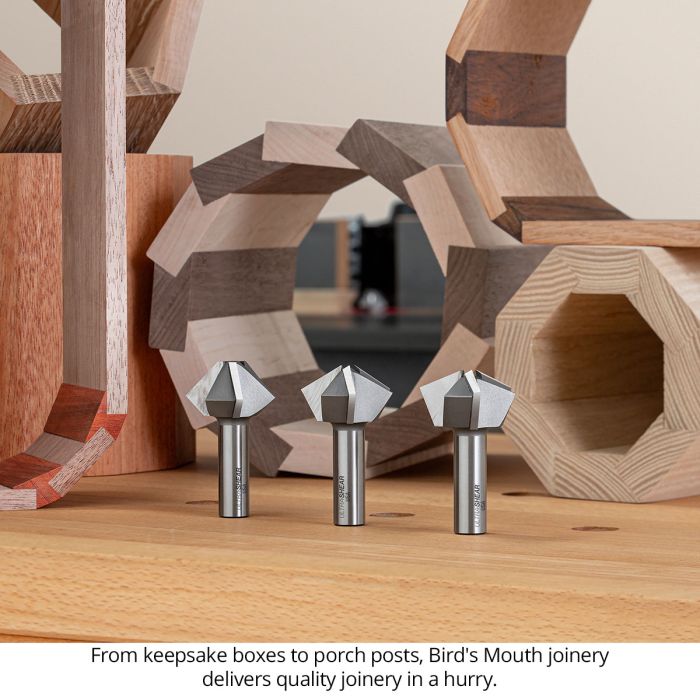 3-Flute Carbide-Tipped Bird's Mouth Bits for Flawless Stave