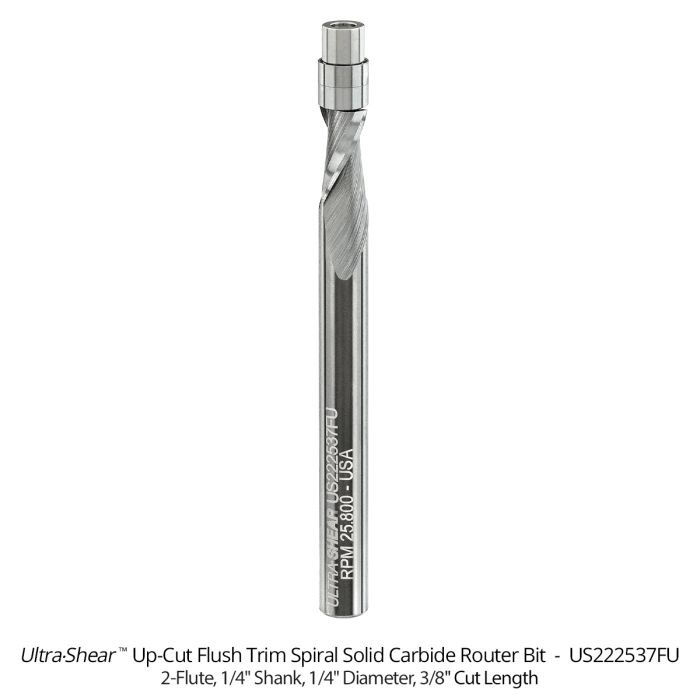 Flush Trim Router Bits | 3 FL | 1/4 SH & CD | Solid Carbide