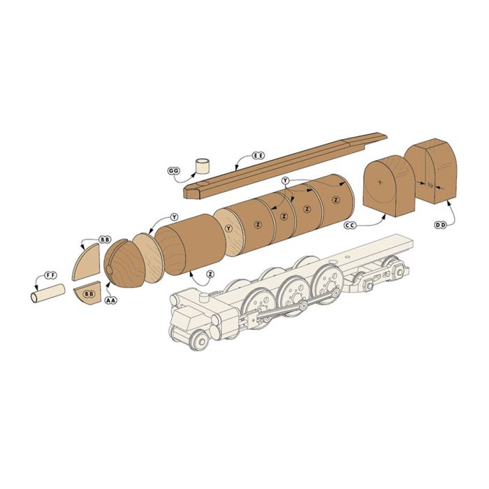 Woodsmith Steam Locomotive Standard Plan Premium Shop Drawings