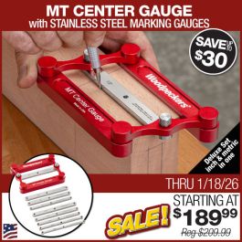 メンテナンス Woodpeckers MT Center Gauge MT Center Gauge | Center Finder + Mortise & Tenon Layout