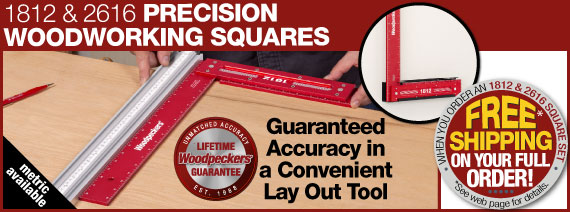 precision woodworking square 1812-2616