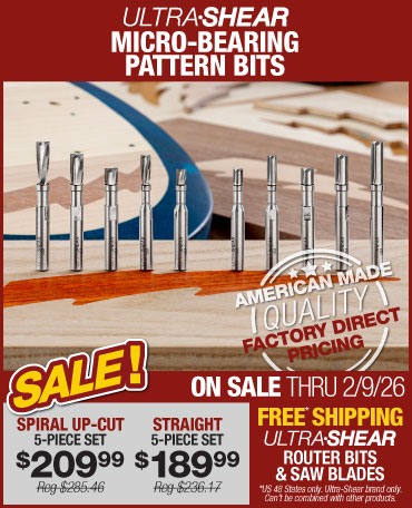 micro bearing ruter bits