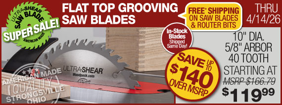 flat top grooving blade