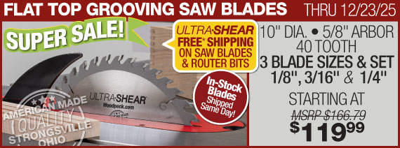 flat top grooving blade